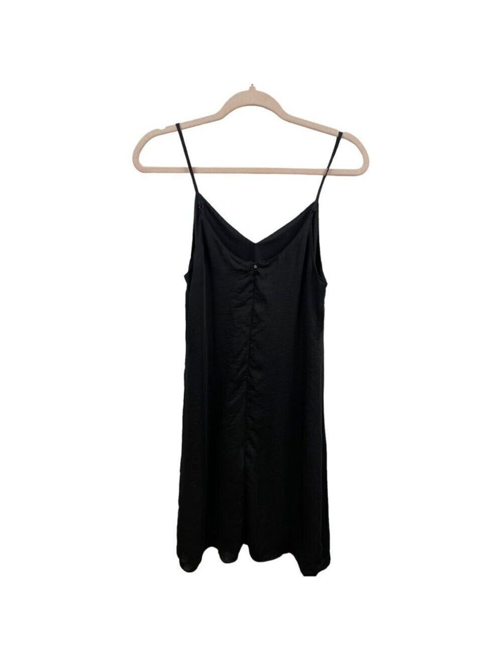 ** Anthro Fourteenth Place Black Slip Dress Size S - Picture 3 of 5